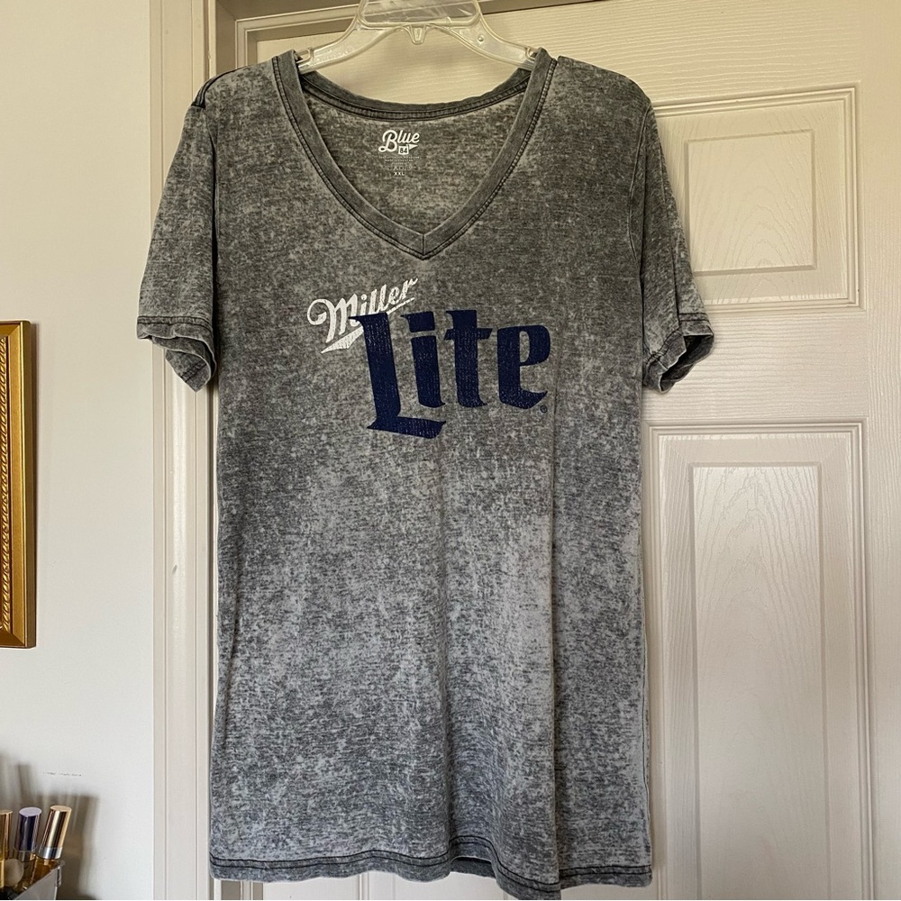 Miller Lite women’s size XXL burnout short sleeve tee